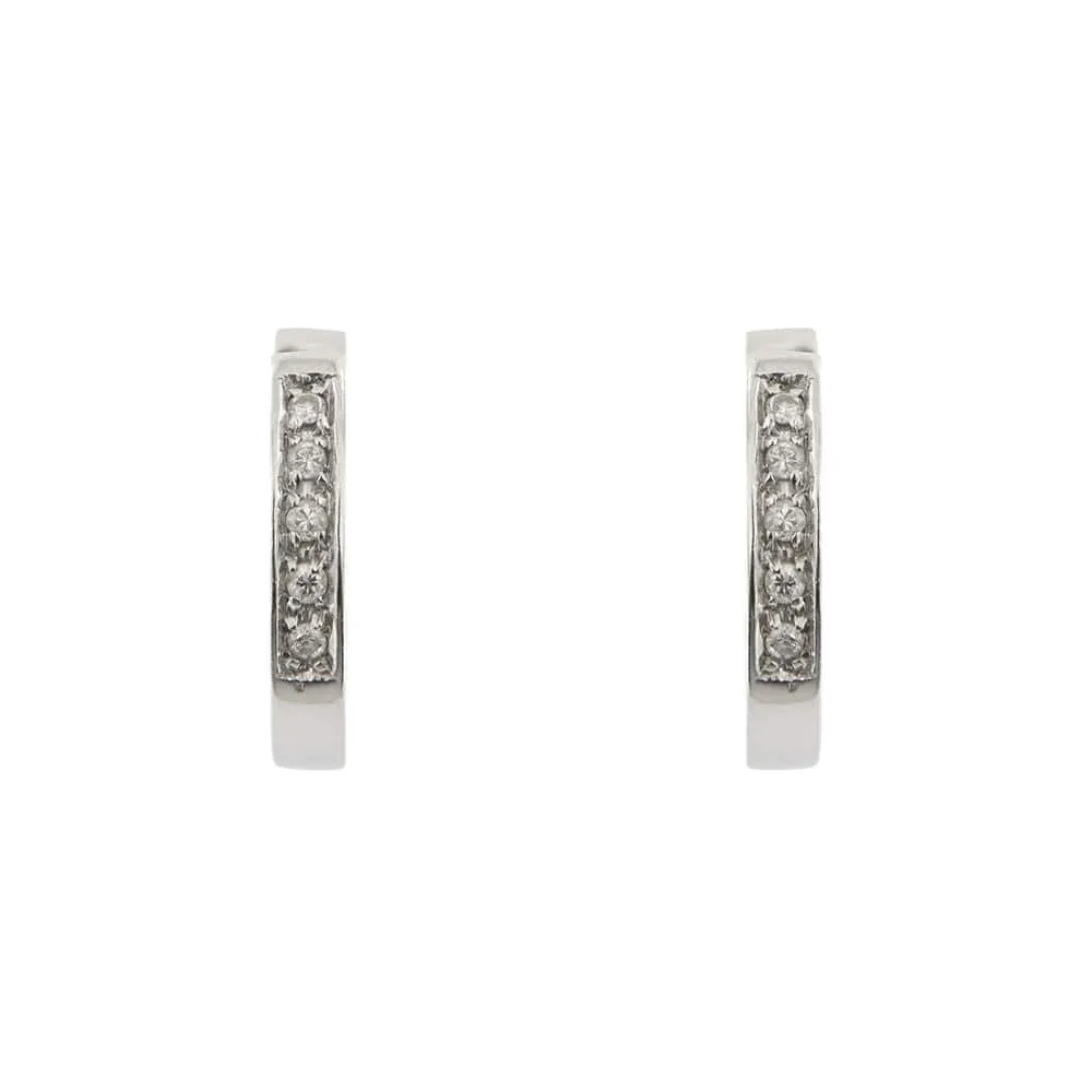 Boucles d'oreilles créoles avec diamants sold by 58 Facettes product image thumbnail 3