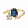 Bague Toi & Moi Or jaune Saphir sold by 58 Facettes