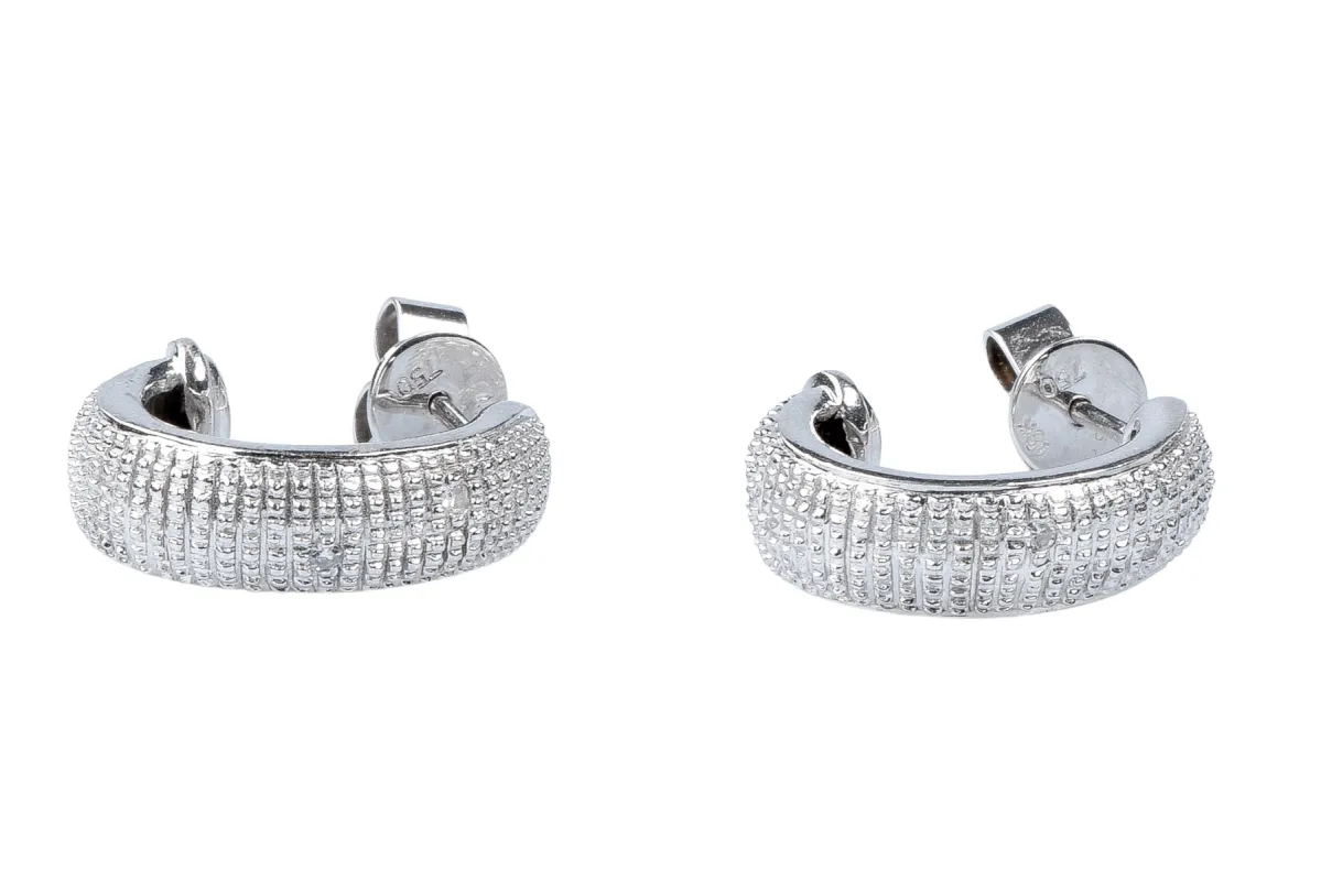 Boucles d'oreilles diamants en or blanc sold by 58 Facettes