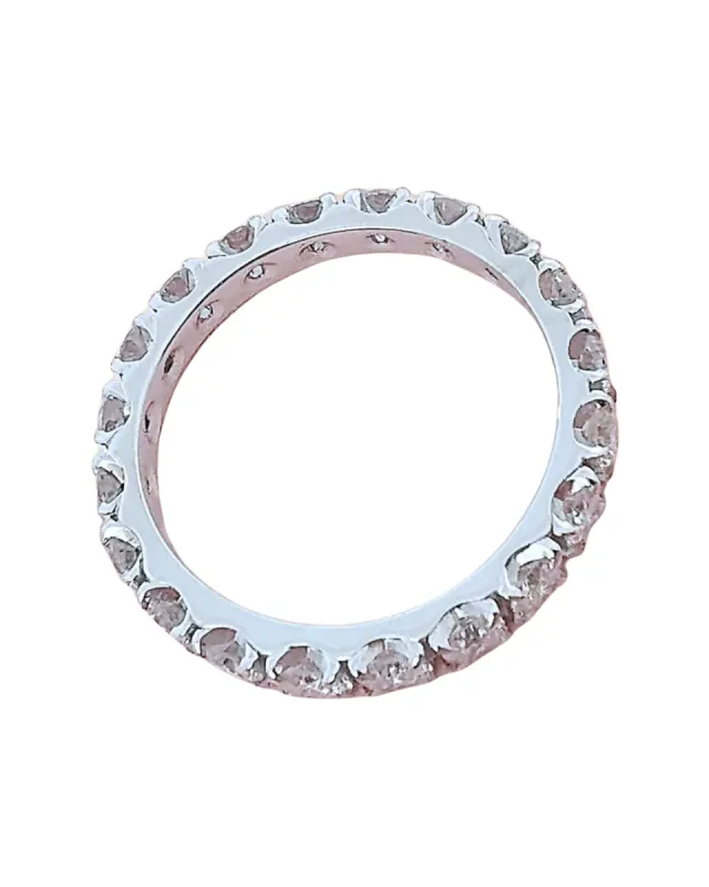 Bague alliance américaine diamants or blanc sold by 58 Facettes