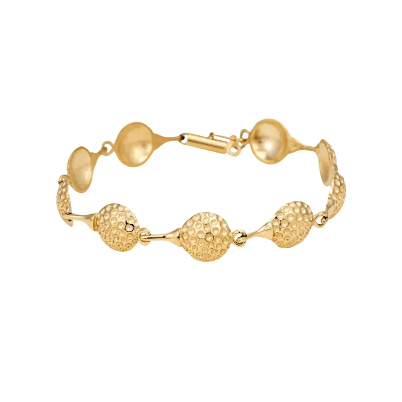 Bracelet à maillons balle de golf en or jaune 14k made by 58 Facettes