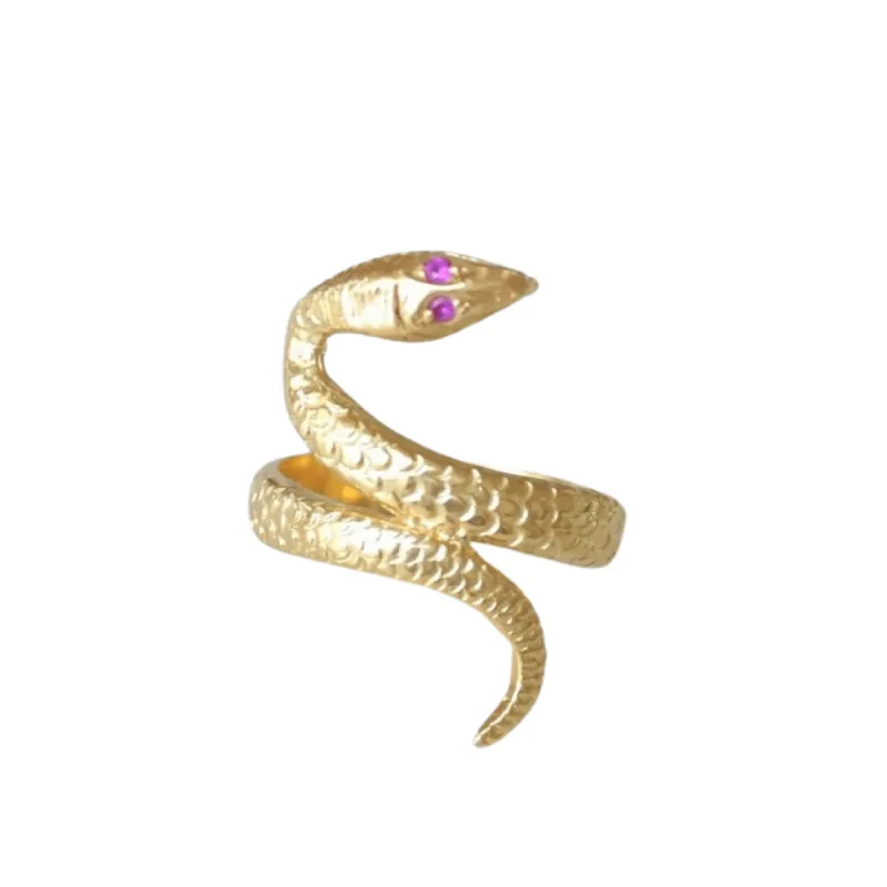 Bague vintage serpent enroulé or jaune sold by 58 Facettes