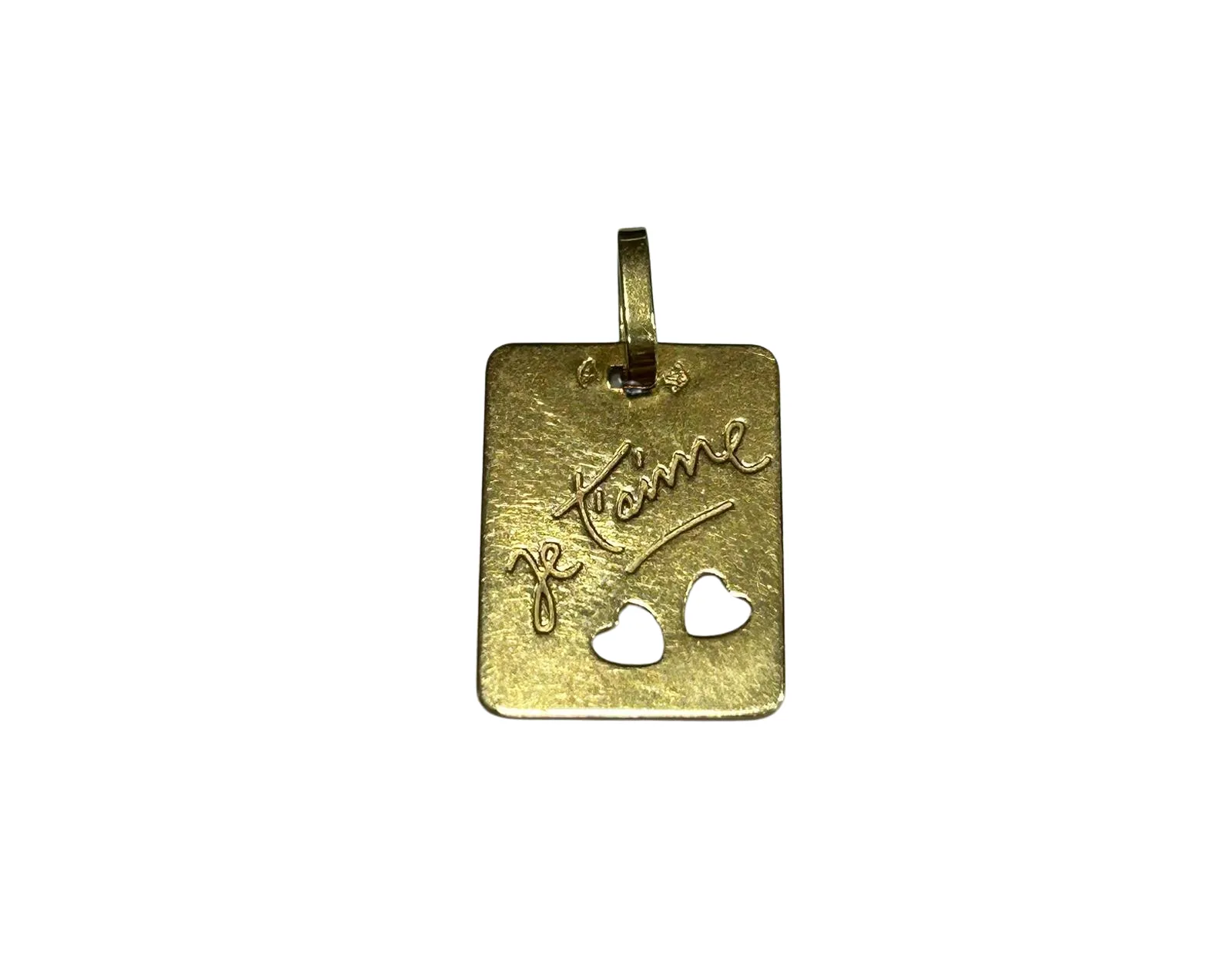 Pendentif or jaune je t'aime sold by 58 Facettes