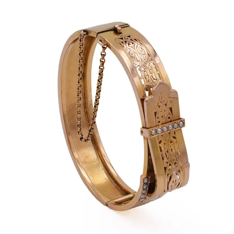 Bracelet Or jaune Perles - Epoque fin XIXe Siècle sold by 58 Facettes