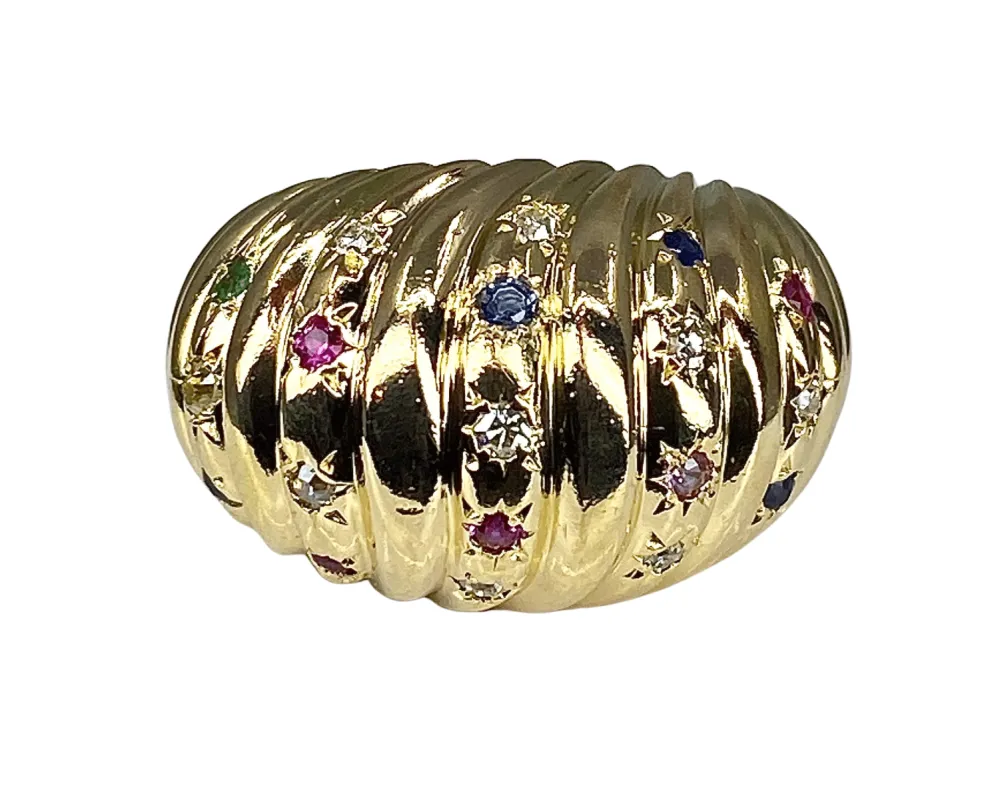 Bague en or jaune et pierres précieuses sold by 58 Facettes