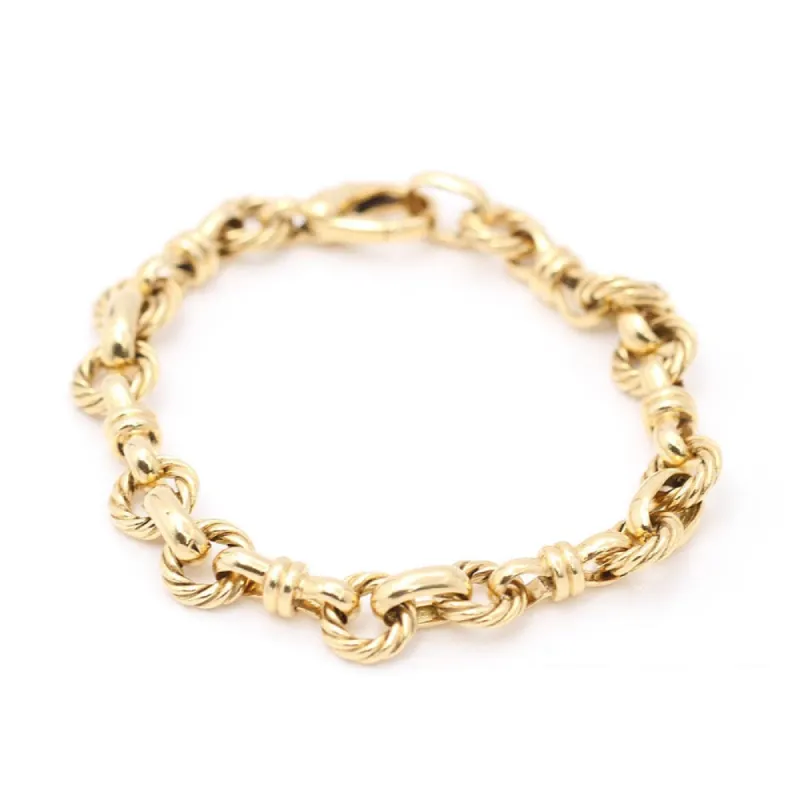 Bracelet alterné en or massif sold by 58 Facettes