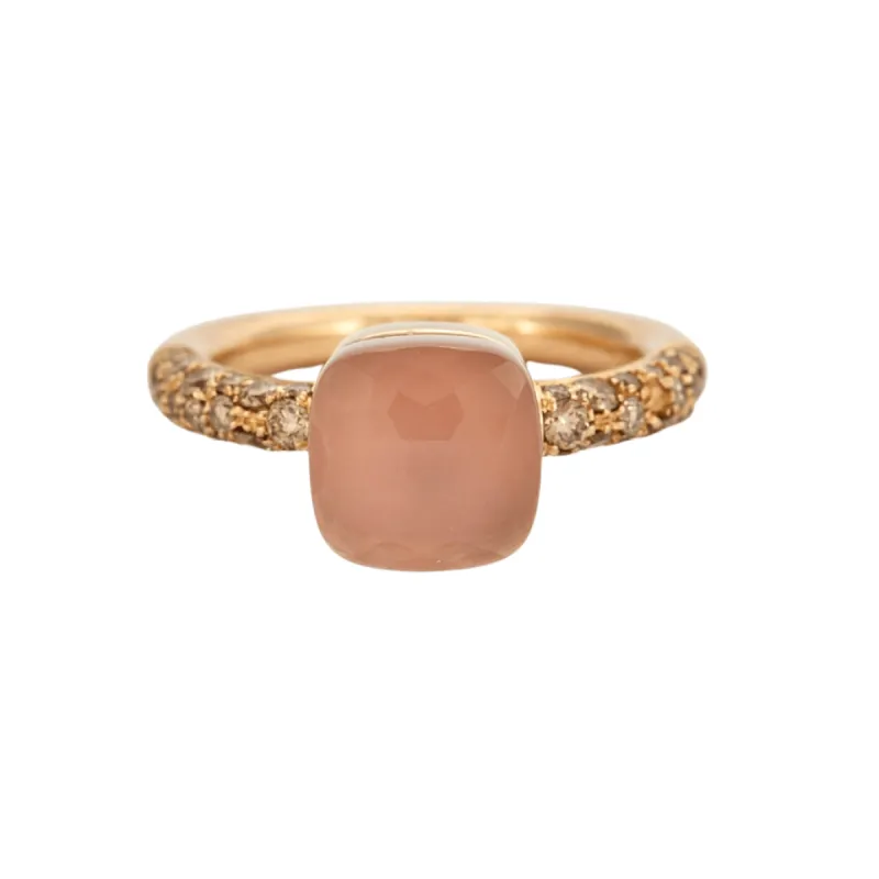 POMELLATO - Nudo Rosa Petit - Quartz rose, calcédoine et diamants sold by 58 Facettes