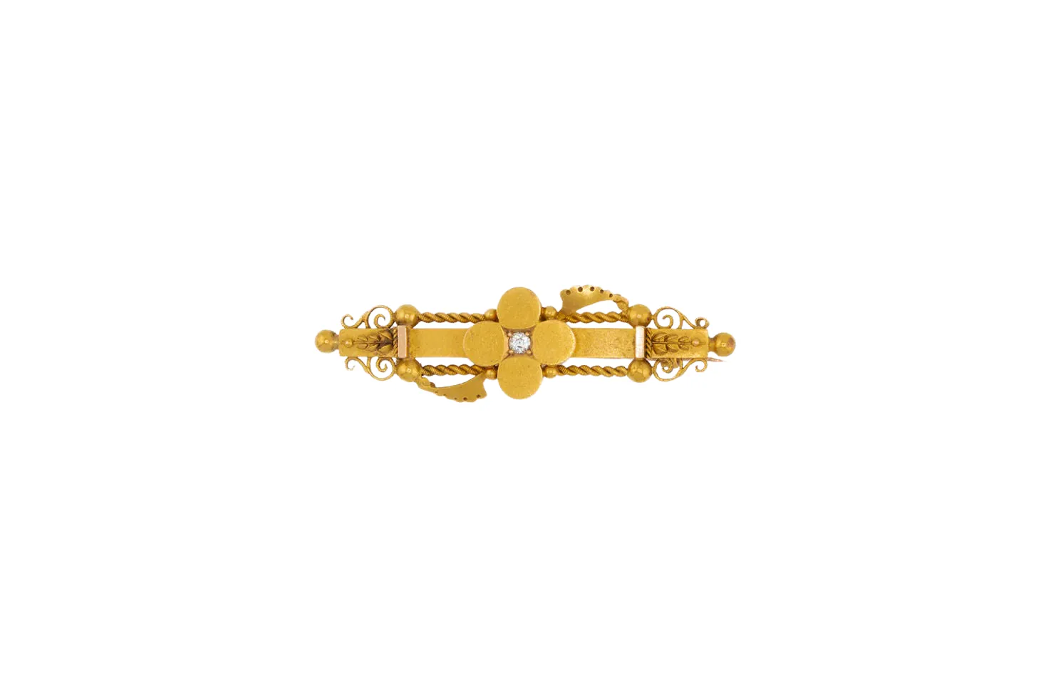 Broche en or jaune avec diamant sold by 58 Facettes