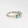 Bague Diamant Émeraude Bande Or Blanc sold by 58 Facettes