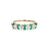 Bague Diamant Émeraude Bande Or Blanc sold by 58 Facettes