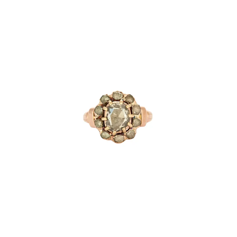 Bague ancienne or rose et diamants sold by 58 Facettes