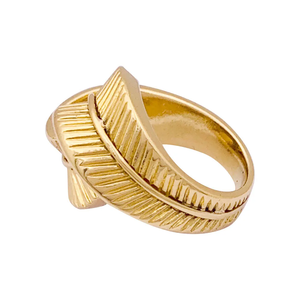 Bague Van Cleef & Arpels, "Plume", or jaune. sold by 58 Facettes product image thumbnail 2