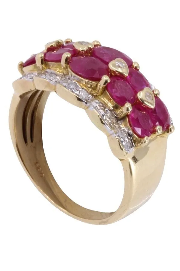 BAGUE MODERNE RUBIS ET DIAMANTS sold by 58 Facettes product image thumbnail 4