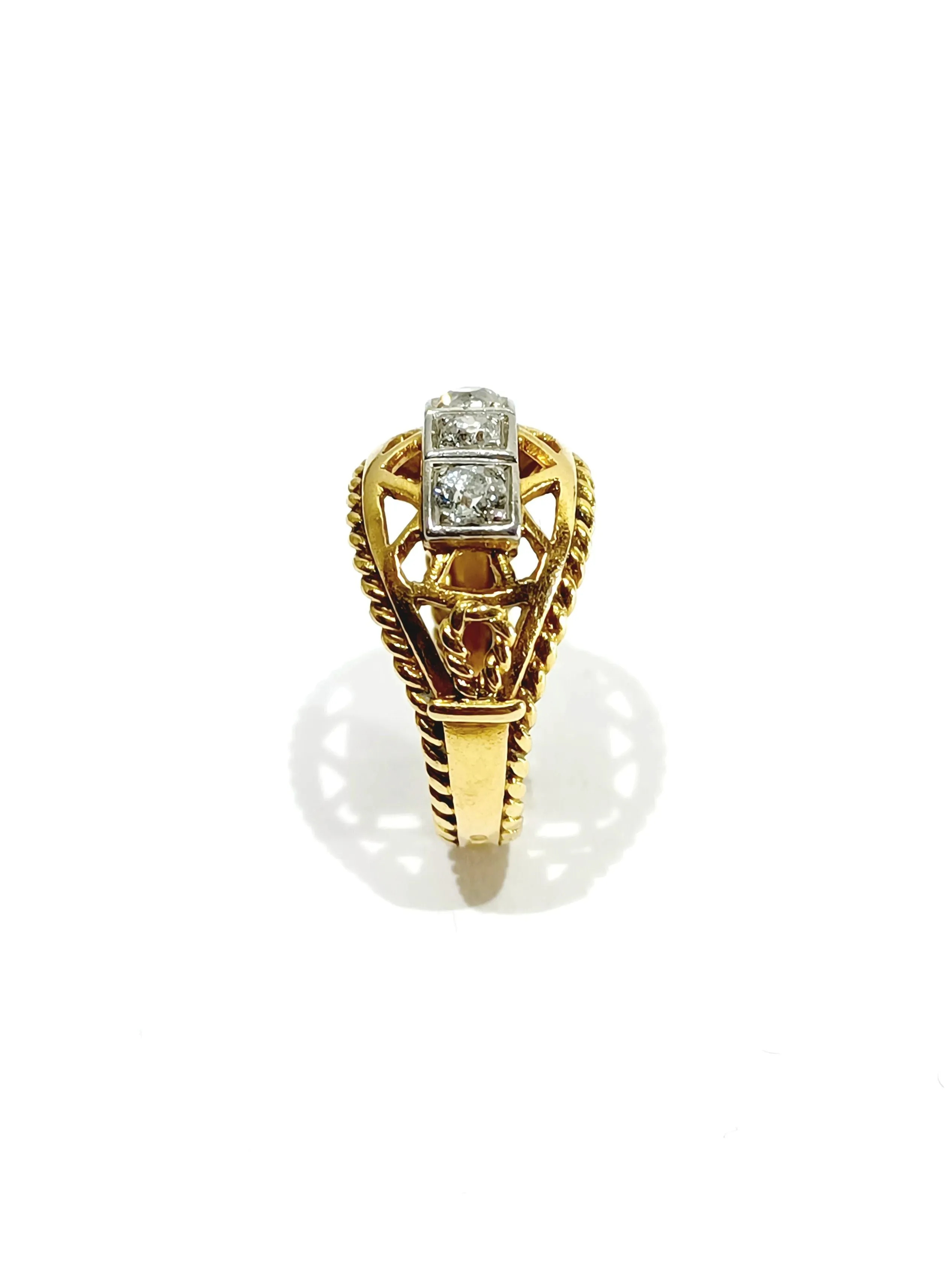 Bague en or jaune et diamants sold by 58 Facettes product image thumbnail 4