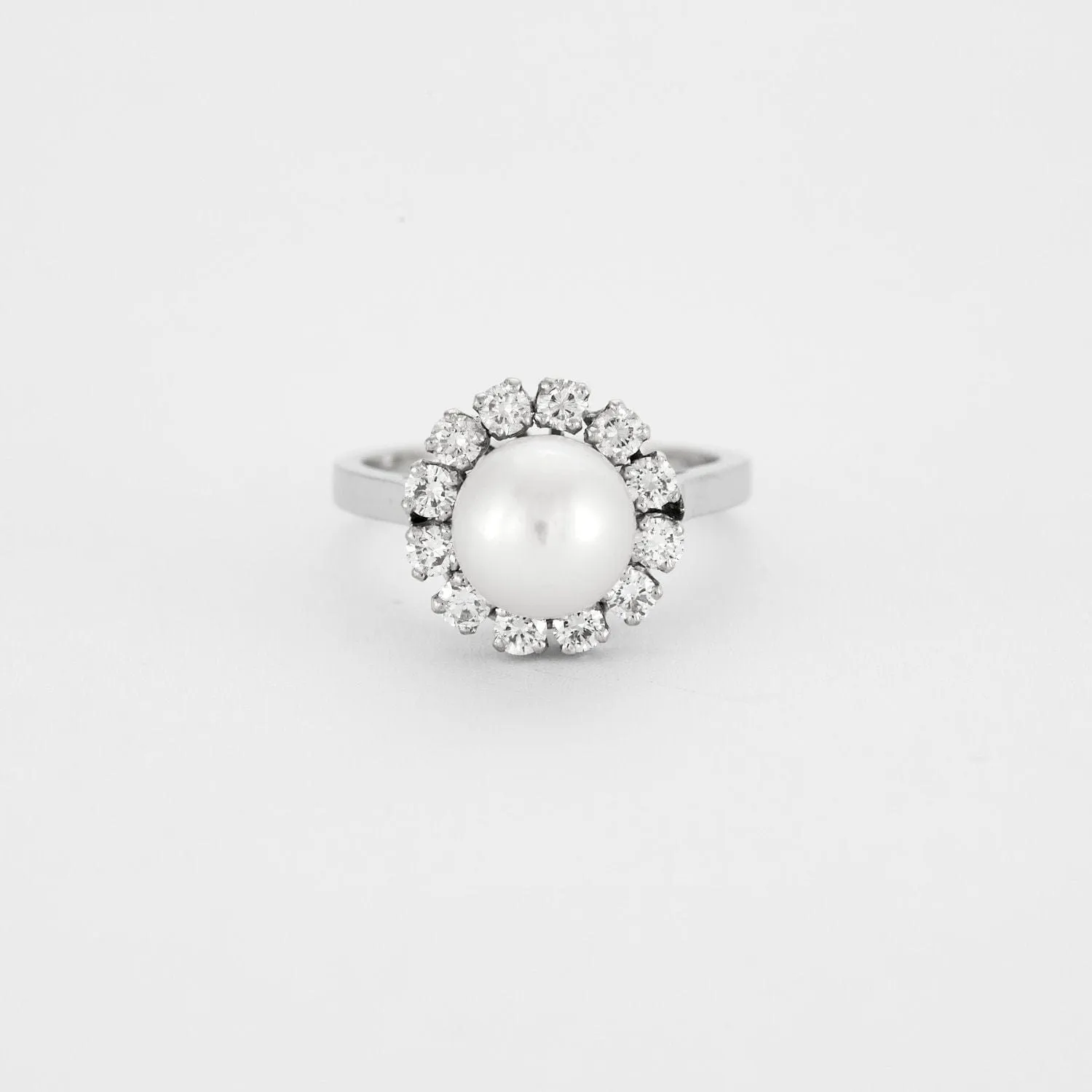Bague Fleur Or gris Perle Diamants sold by 58 Facettes product image thumbnail 3
