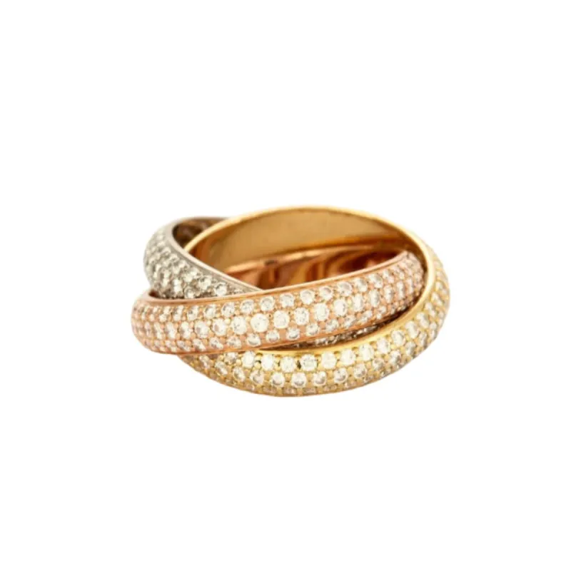 CARTIER - Bague Trinity pavée de Diamants sold by 58 Facettes