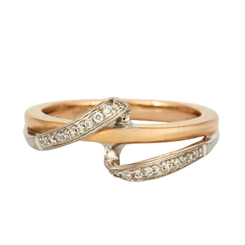 Bague or rose et gris, diamants sold by 58 Facettes