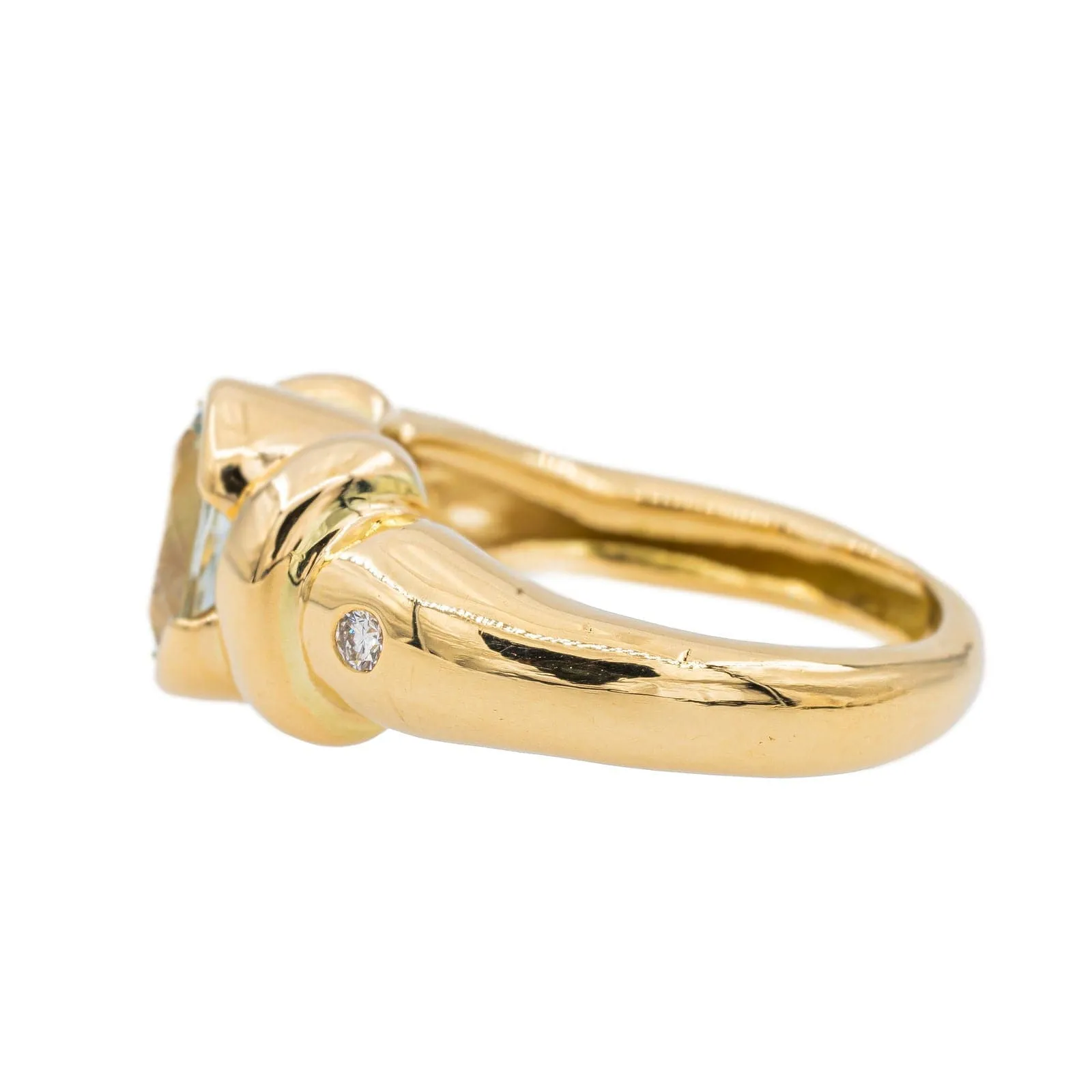 Bague Or jaune Aigue-marine sold by 58 Facettes product image thumbnail 4