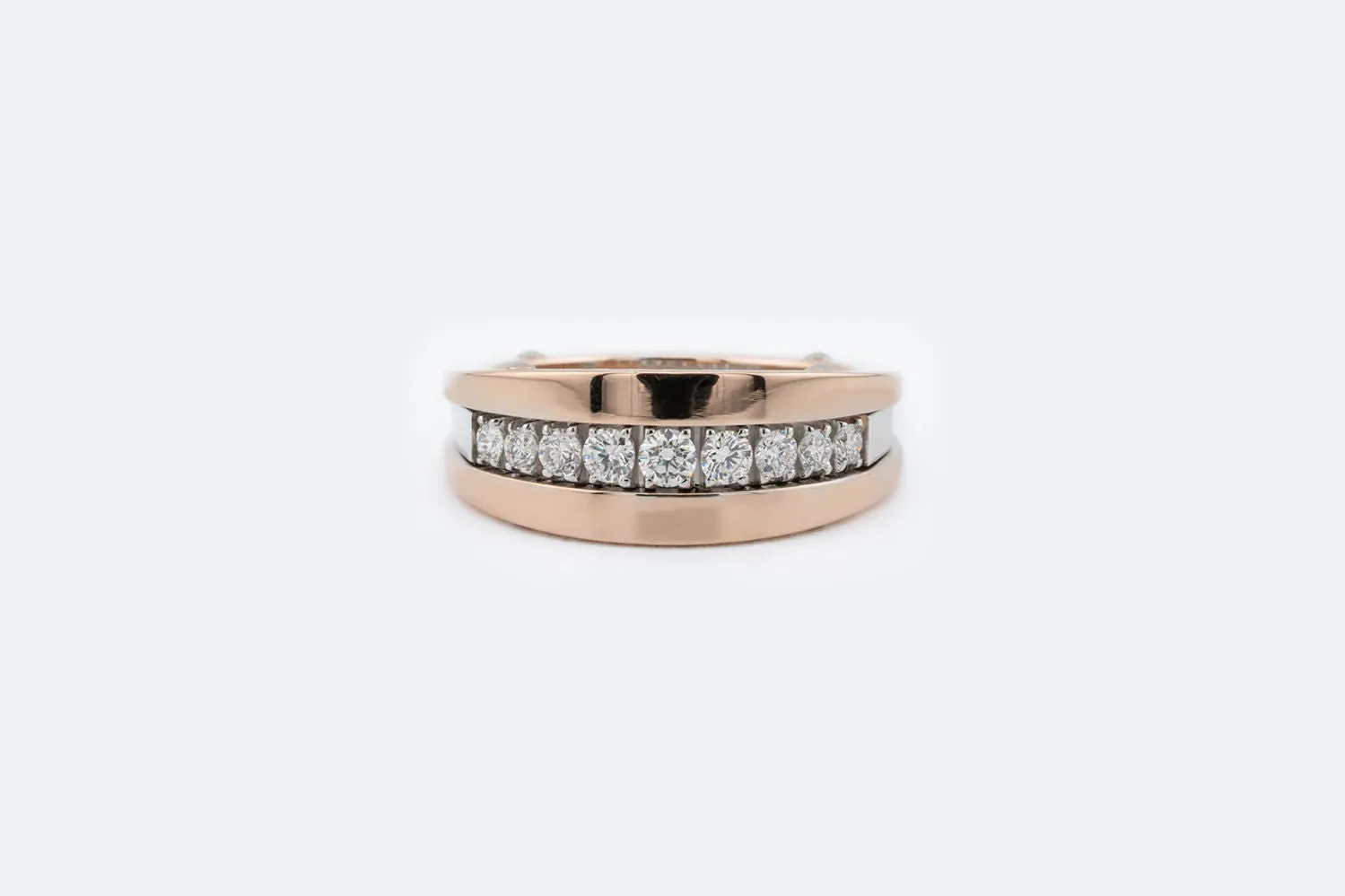 Bague en or rose et or blanc 18 carats avec diamants 0,50 ct sold by 58 Facettes product image thumbnail 4