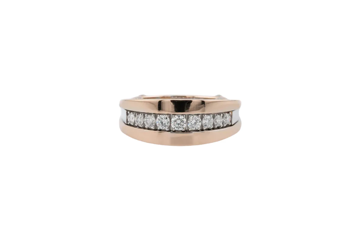 Bague en or rose et or blanc avec diamants sold by 58 Facettes