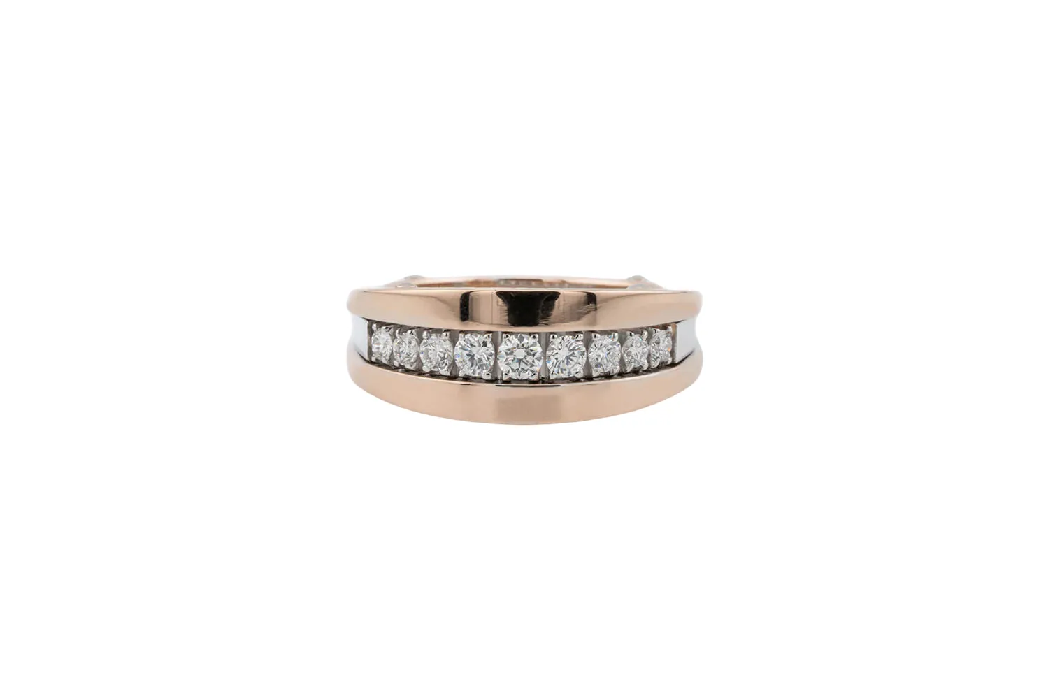 Bague en or rose et or blanc 18 carats avec diamants 0,50 ct sold by 58 Facettes