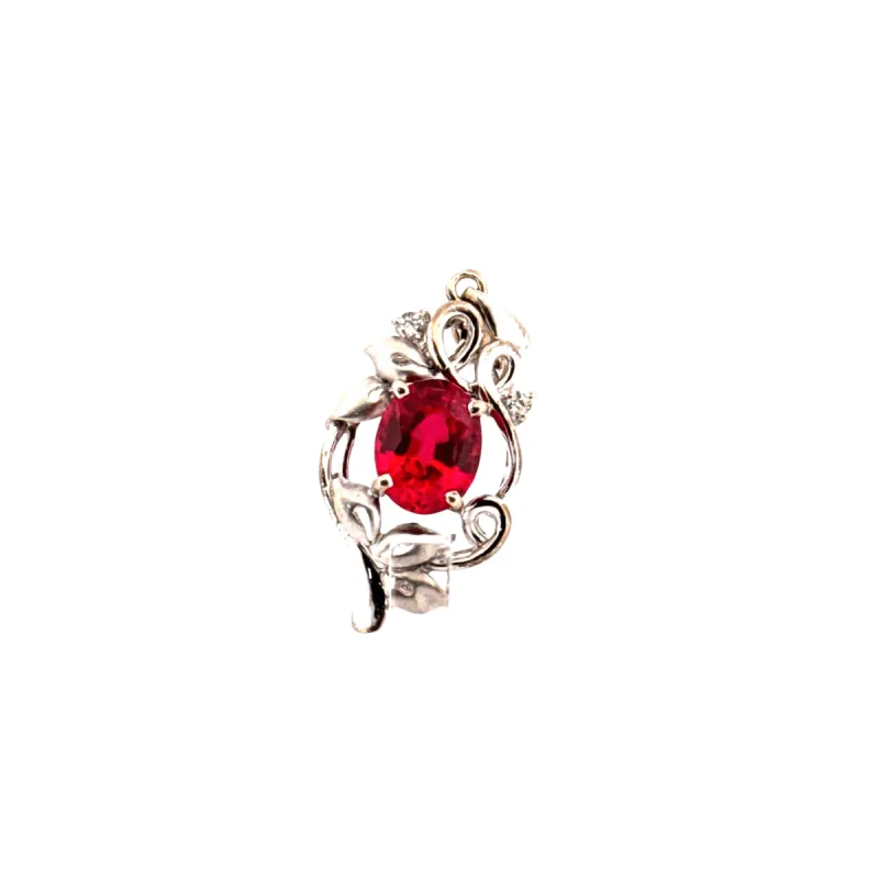 Pendentif Vintage Or Blanc & Rubis sold by 58 Facettes