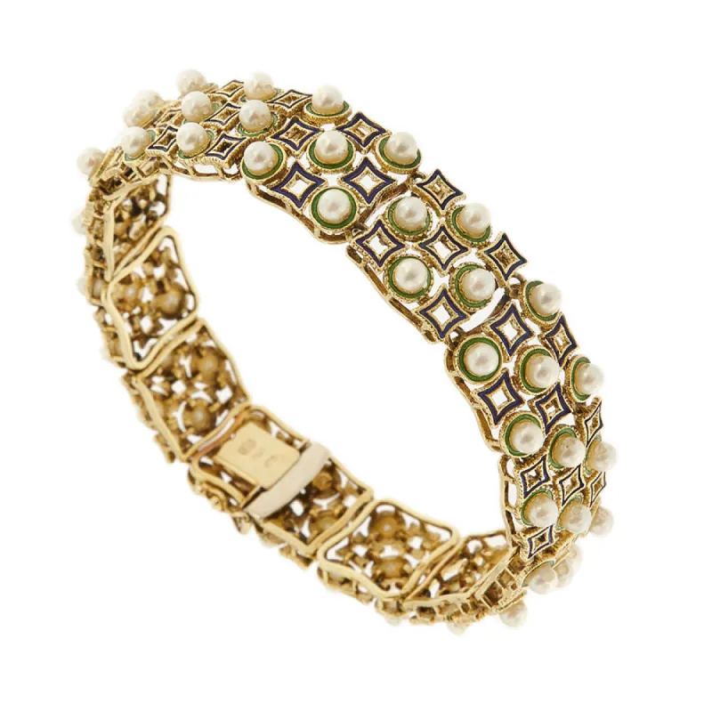 Bracelet perles émail sold by 58 Facettes