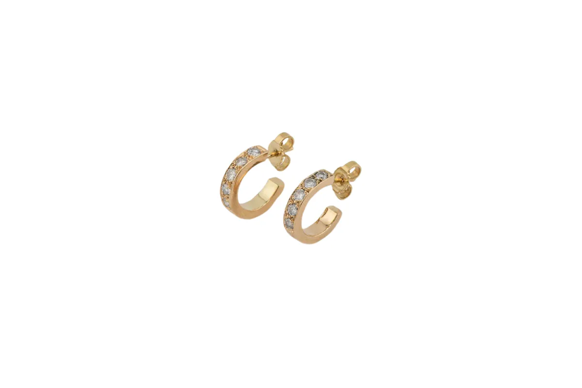 Boucles d'oreilles en or jaune et diamants sold by 58 Facettes