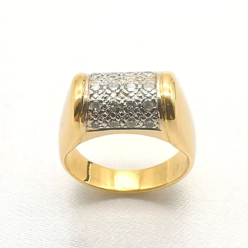 Bague en or jaune et diamants sold by 58 Facettes