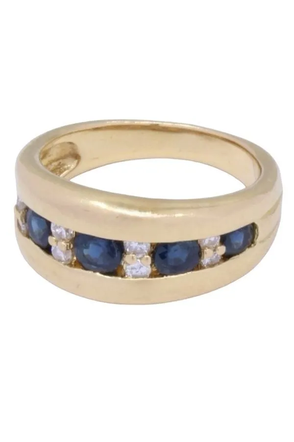 Bague moderne saphirs et diamants sold by 58 Facettes