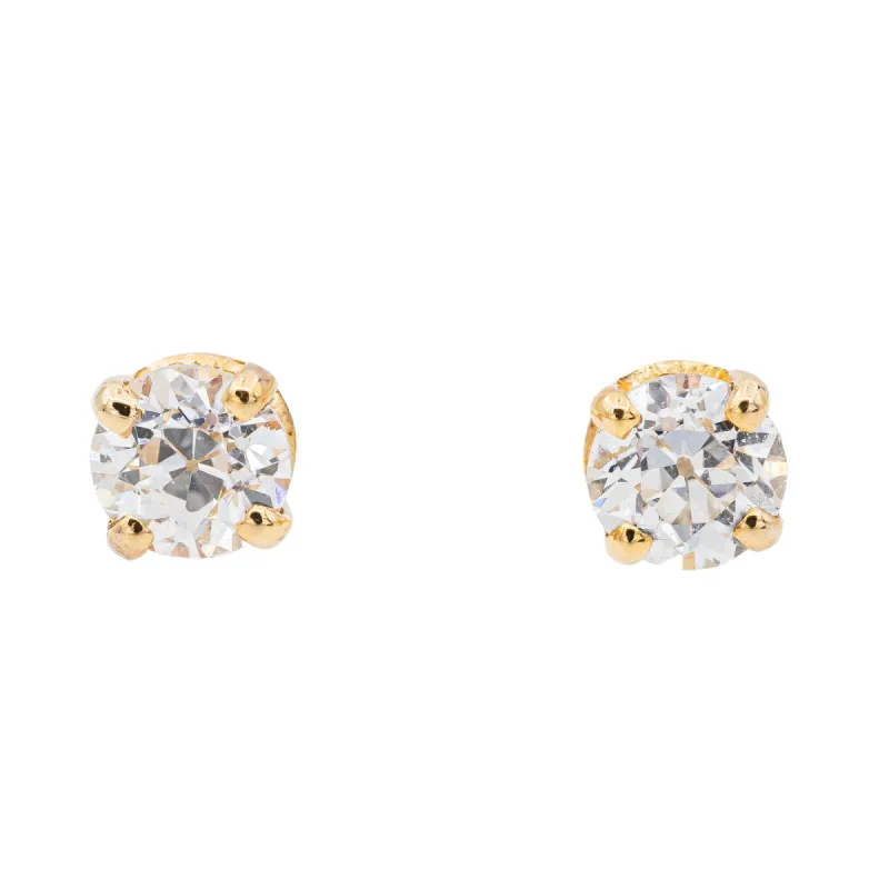 Boucles d'oreilles Puces Or jaune Diamant sold by 58 Facettes