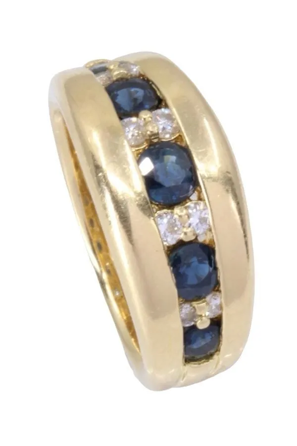 Bague moderne saphirs et diamants sold by 58 Facettes product image thumbnail 5