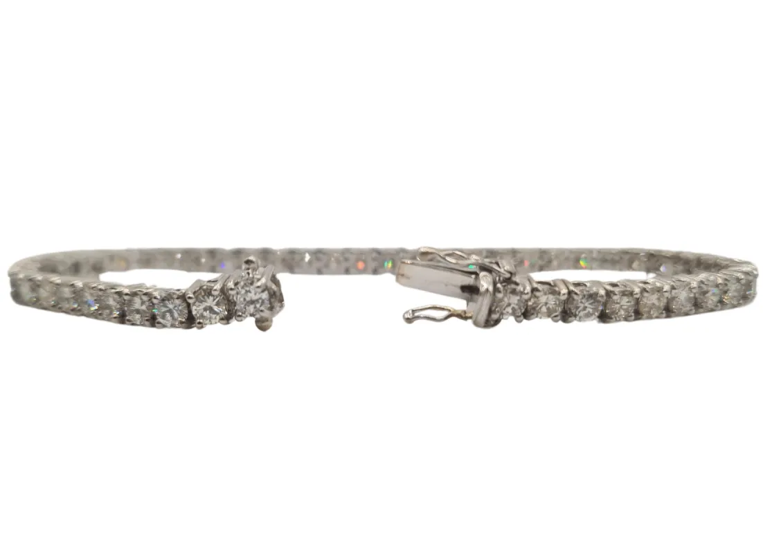 Rivière de diamants naturels or blanc 18 carats sold by 58 Facettes