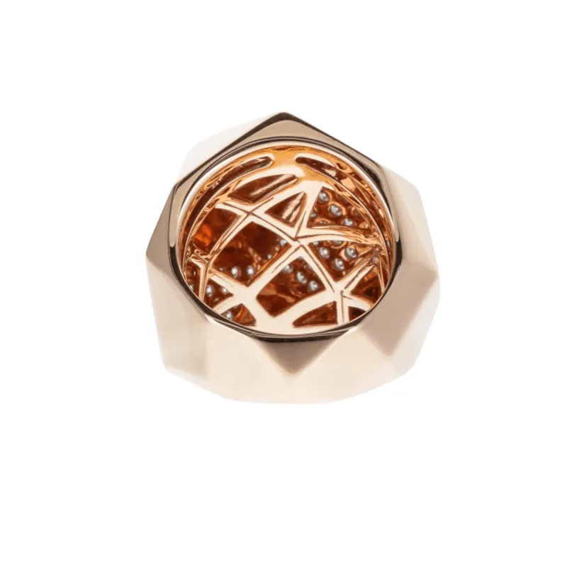 Bague Or Rose et Diamants Facettée sold by 58 Facettes
