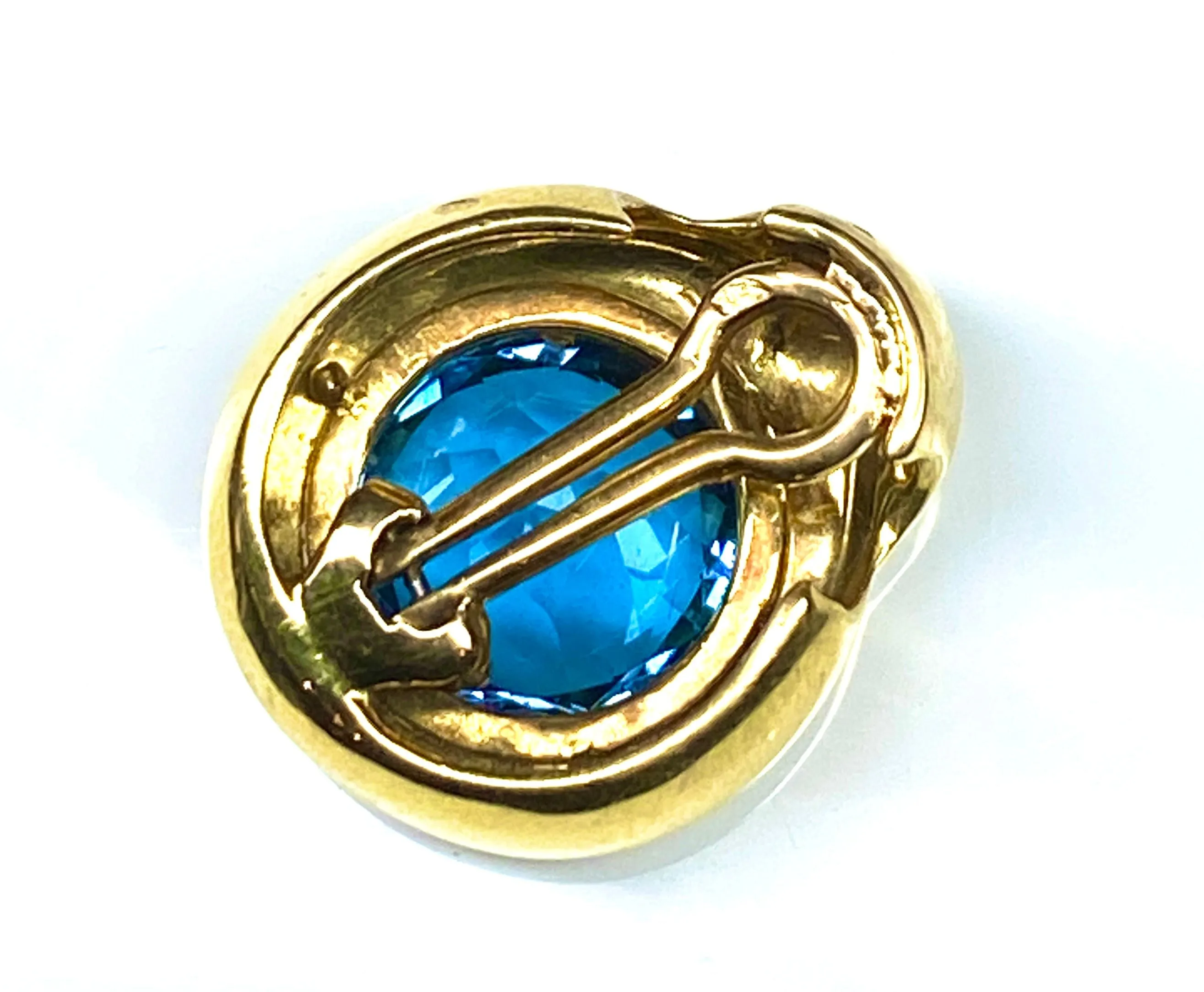 Pendentif en or jaune et topaze bleue sold by 58 Facettes product image thumbnail 3