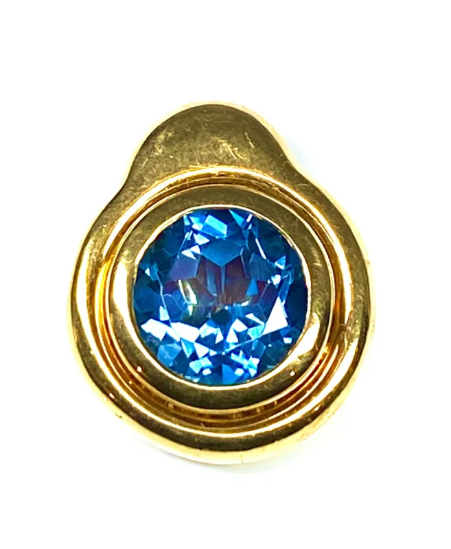 Pendentif en or jaune et topaze bleue sold by 58 Facettes