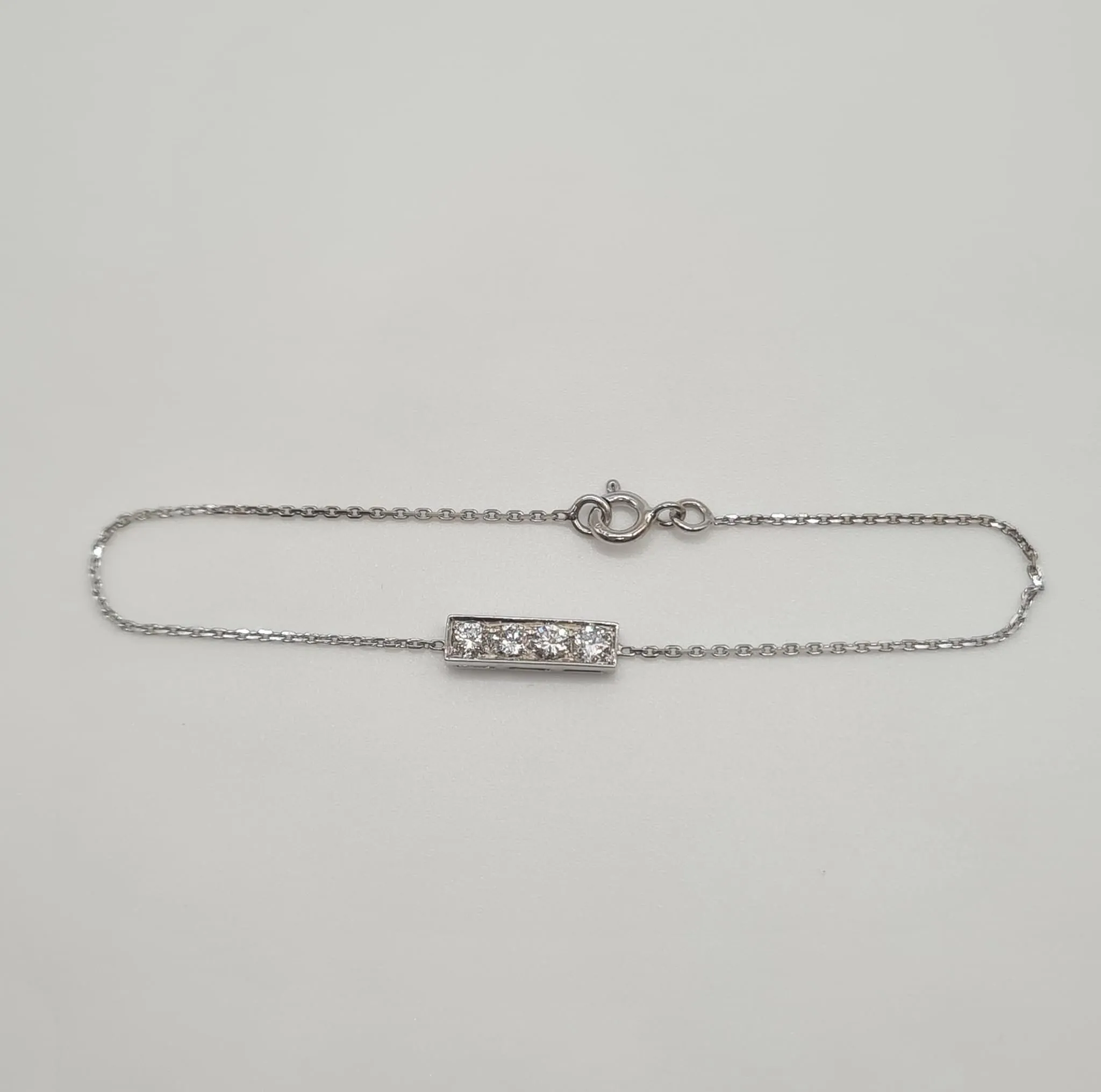 Bracelet or blanc 18 carats serti de diamants sold by 58 Facettes product image thumbnail 5