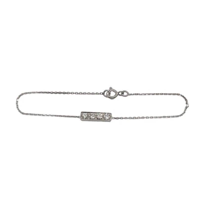 Bracelet or blanc 18 carats serti de diamants sold by 58 Facettes