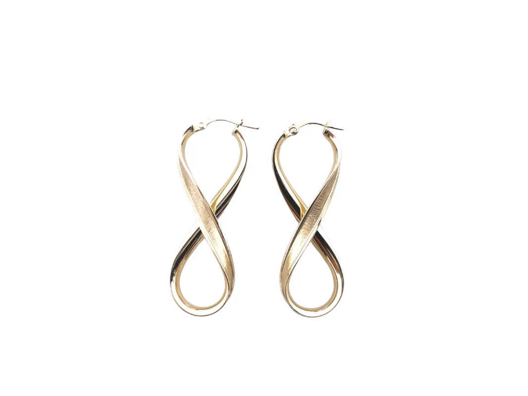 Boucles d'oreilles ruban infini or jaune sold by 58 Facettes