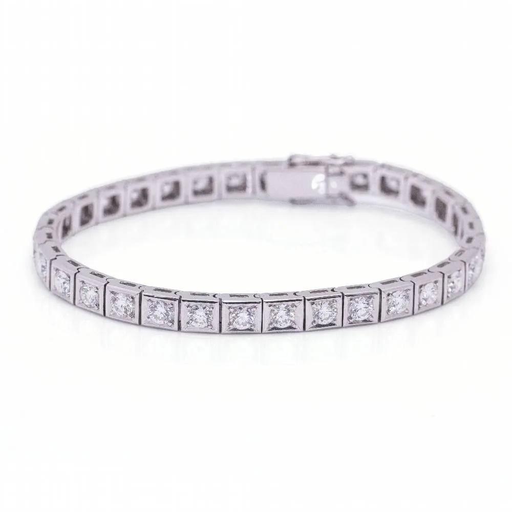 Bracelet RIVIERE en Or Blanc et Diamants sold by 58 Facettes