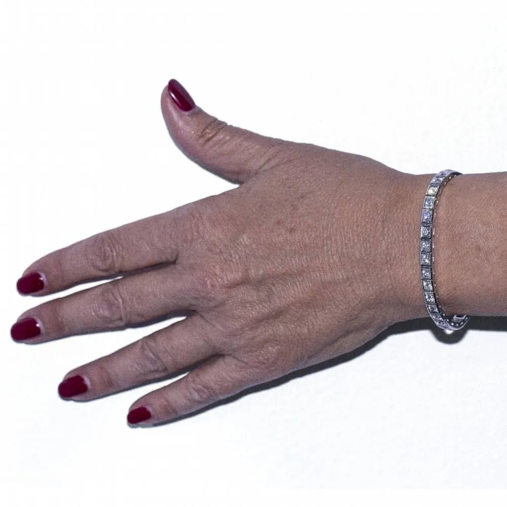 Bracelet RIVIERE en Or Blanc et Diamants sold by 58 Facettes product image thumbnail 2