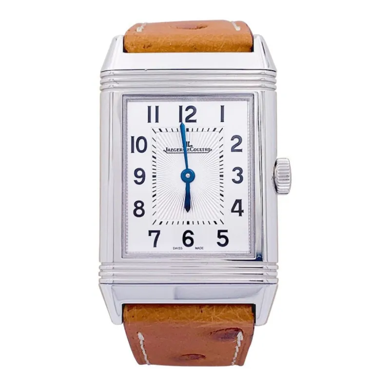 Montre Jaeger Lecoultre, "Reverso Classic", acier, cuir. sold by 58 Facettes