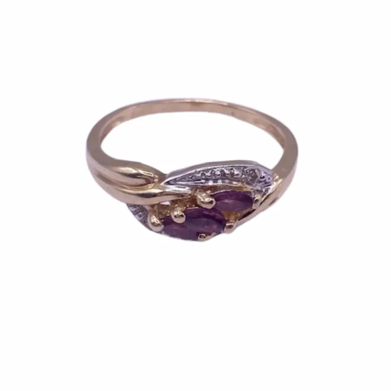 Bague Trilogie en Or jaune et Rubis sold by 58 Facettes