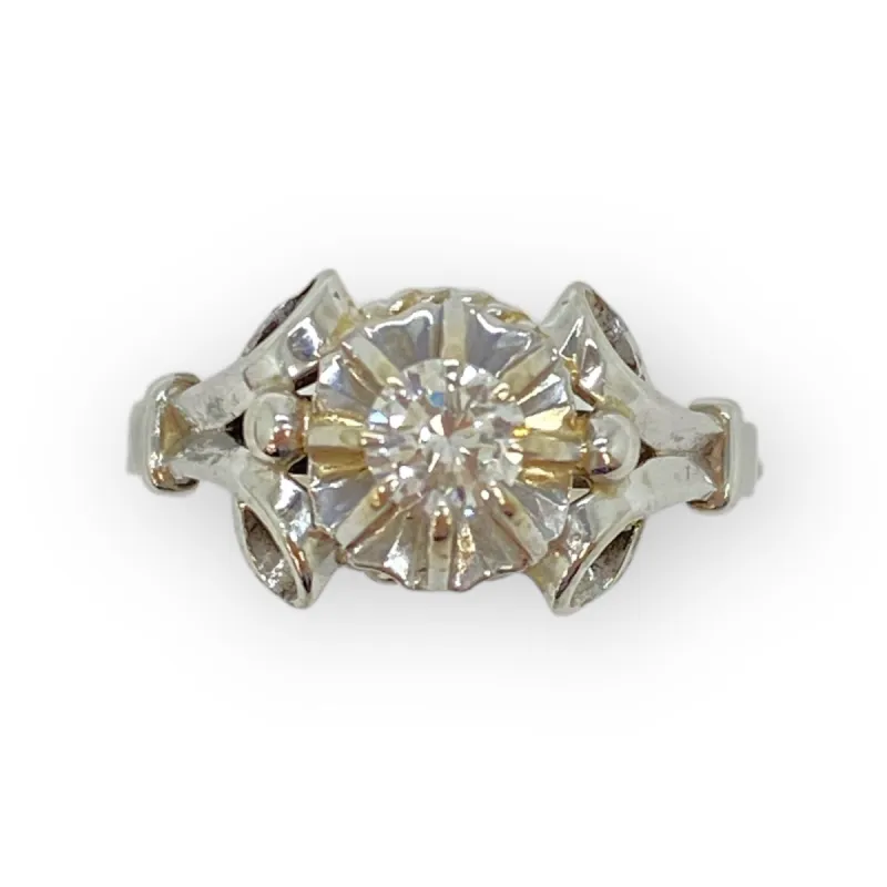 Bague ancienne or blanc diamants sold by 58 Facettes