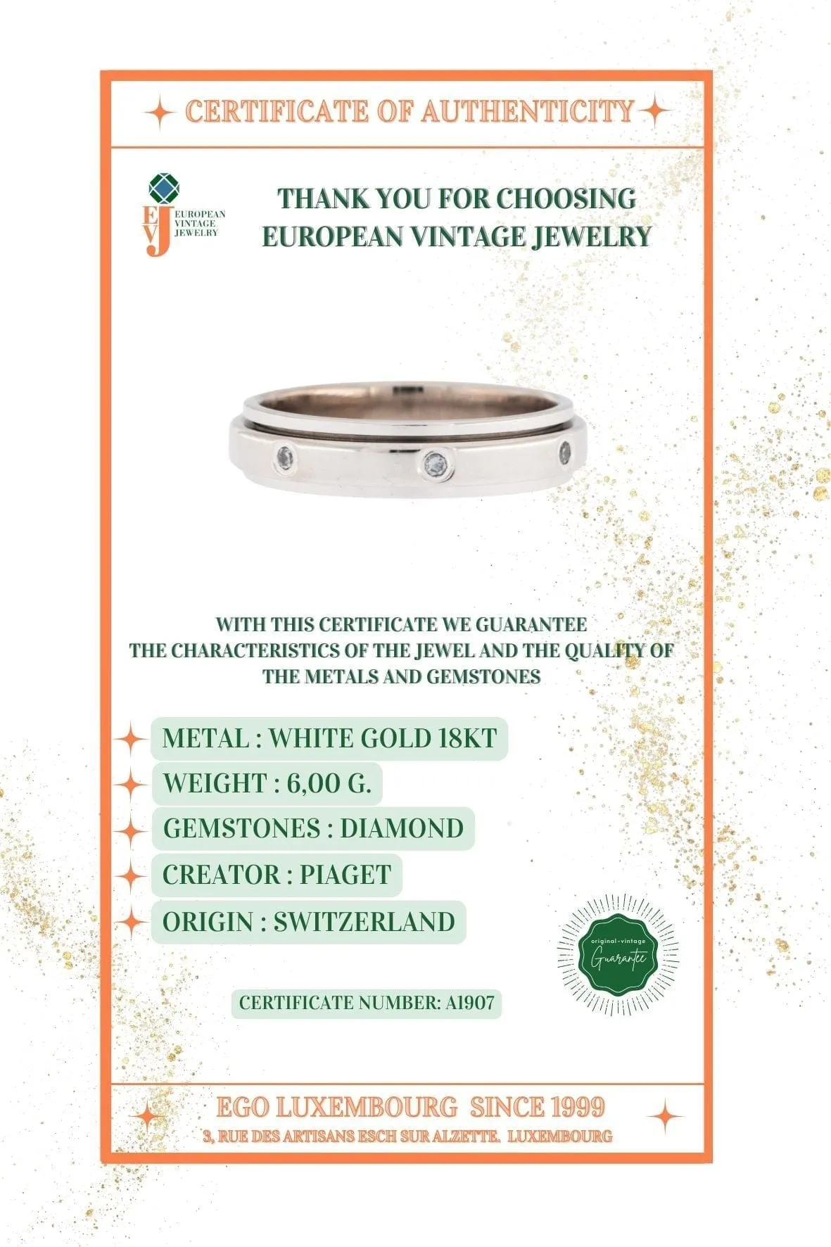 PIAGET - Bague Possession or blanc diamants sold by 58 Facettes product image thumbnail 3