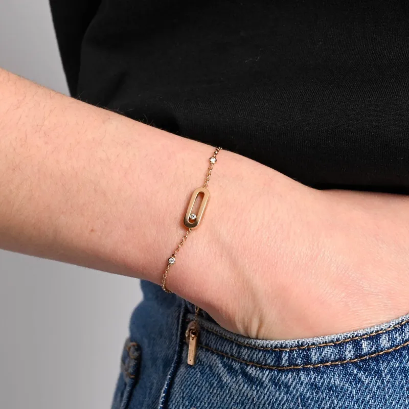 MESSIKA - Bracelet Move Uno T.2 en or jaune et diamant sold by 58 Facettes