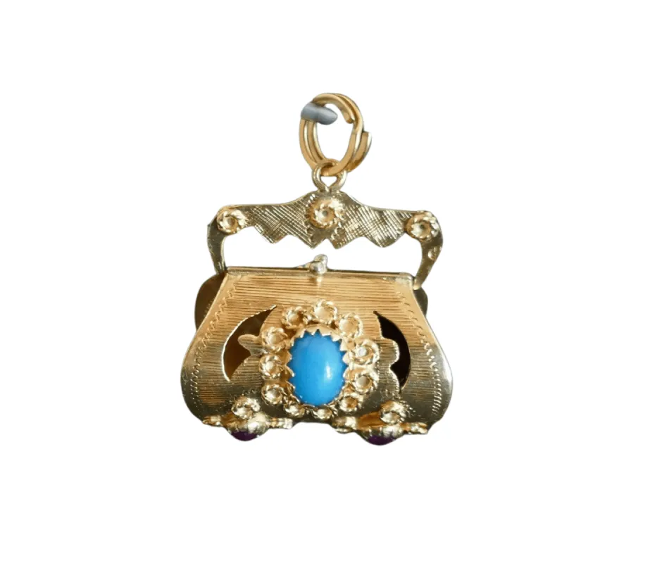 Pendentif Breloque Rubis et Turquoises sold by 58 Facettes