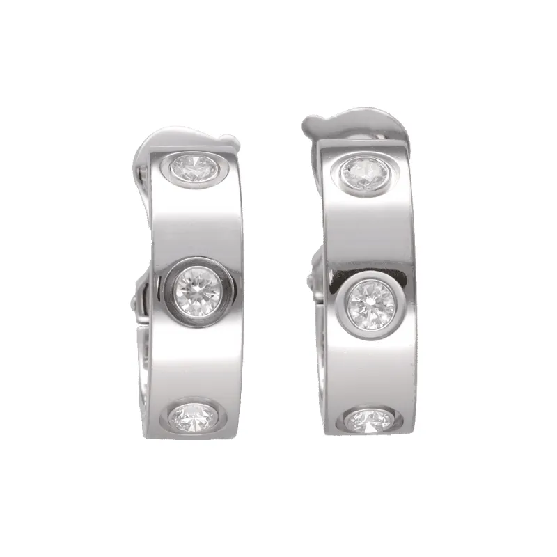 CARTIER - Boucles d'oreilles Love 6 Diamants or blanc sold by 58 Facettes