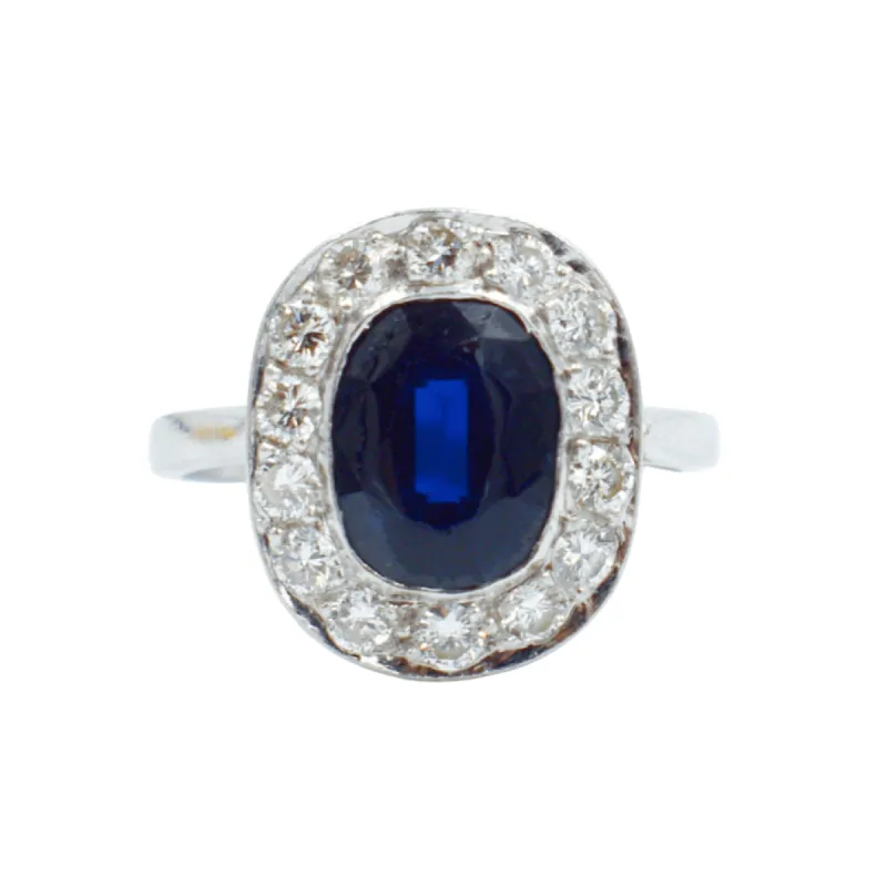 Bague Or Saphir Diamants 2cts sold by 58 Facettes