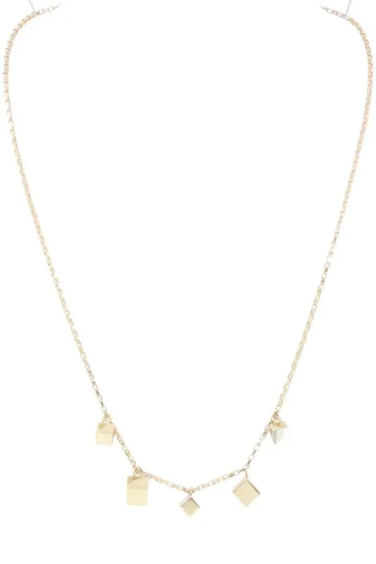 Collier or jaune cubes sold by 58 Facettes